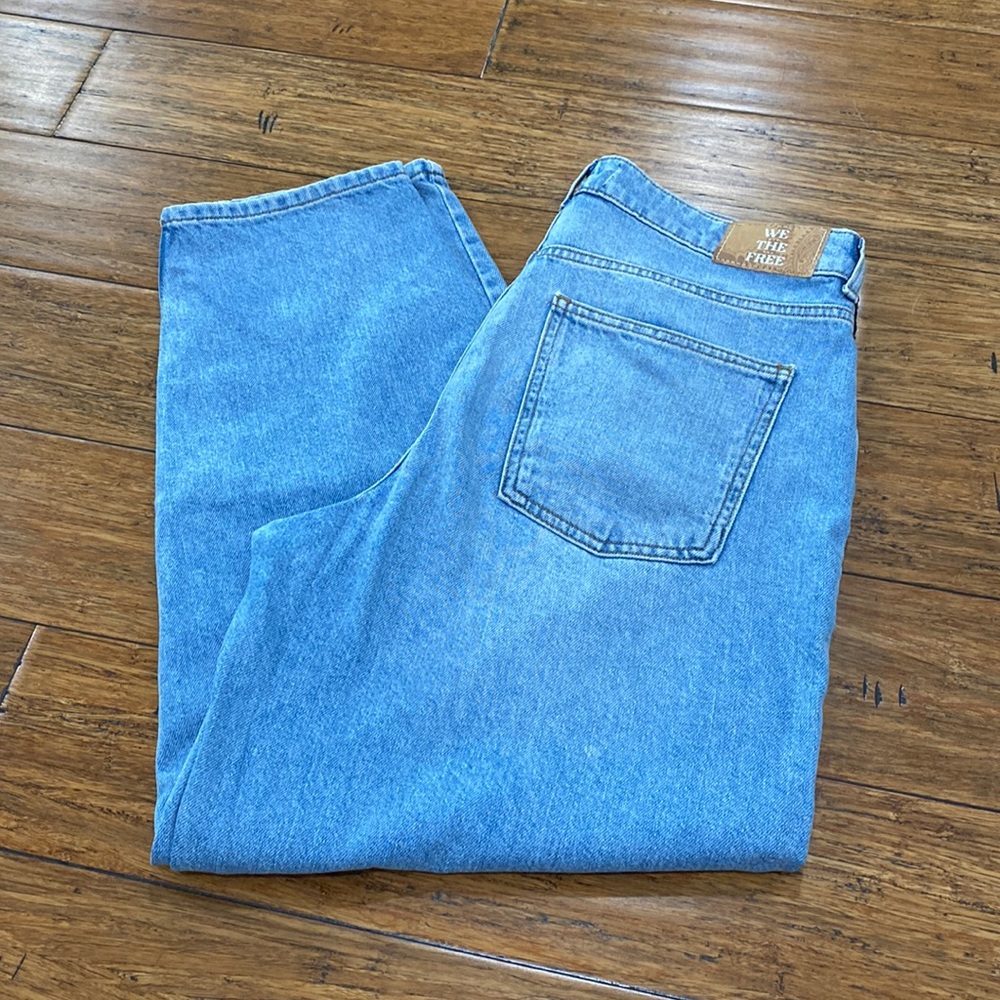 Free People Westward Barrel jeans - light blue, size 30